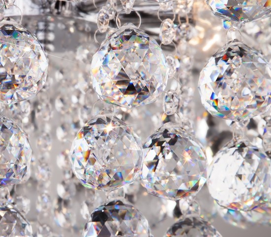 Люстра 3299/9 хром/прозрачный хрусталь Strotskis