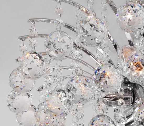 Люстра 3299/6 хром/прозрачный хрусталь Strotskis