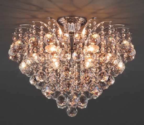 Люстра 3299/6 хром/прозрачный хрусталь Strotskis