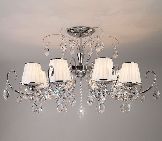 Люстра 10021/8 хром/прозрачный хрусталь Strotskis