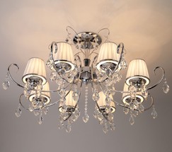 Люстра 10021/8 хром/прозрачный хрусталь Strotskis