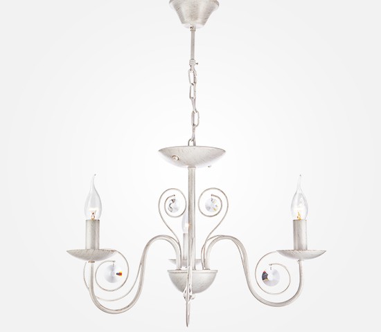 Люстра 60018/3 белый с золотом