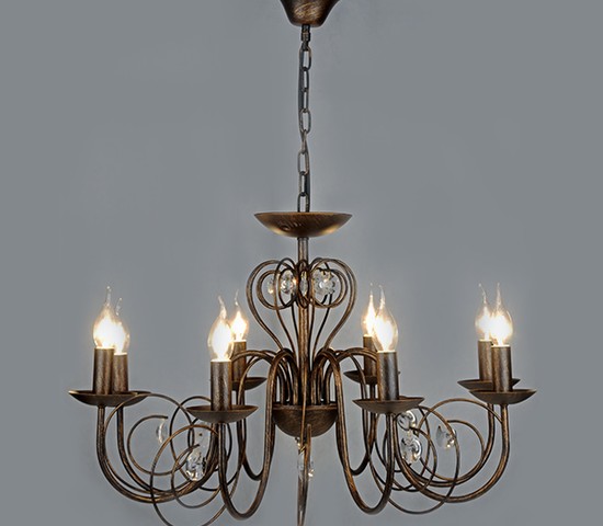 Люстра 60018/8 черный с золотом