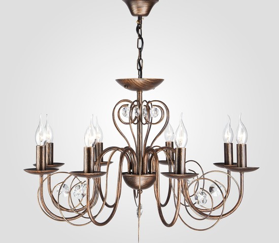 Люстра 60018/8 черный с золотом