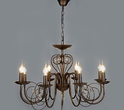 Люстра 60018/8 черный с золотом