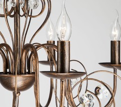 Люстра 60018/8 черный с золотом