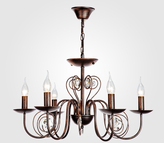 Люстра 60018/6 черный с золотом