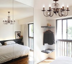 Люстра 60018/6 черный с золотом