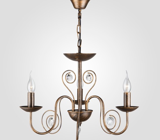 Люстра 60018/3 черный с золотом