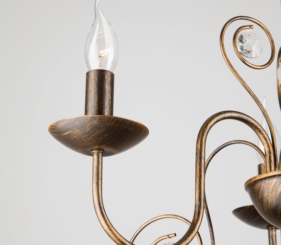 Люстра 60018/3 черный с золотом