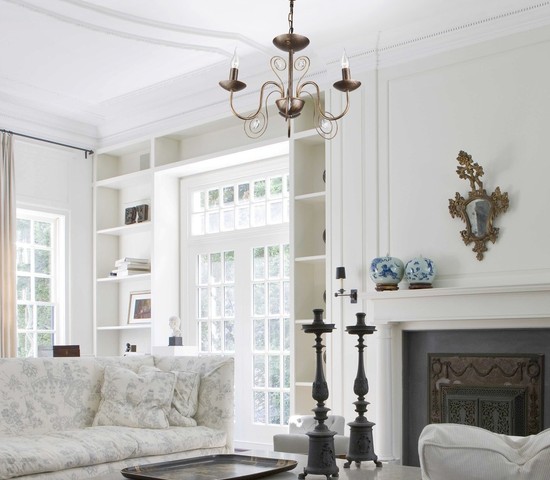 Люстра 60018/3 черный с золотом