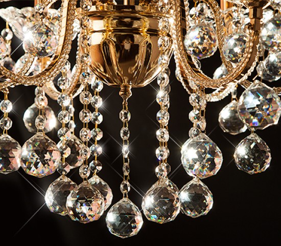 Люстра 10044/6 золото/прозрачный хрусталь Strotskis