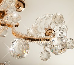 Люстра 10044/6 золото/прозрачный хрусталь Strotskis