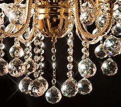 Люстра 10044/6 золото/прозрачный хрусталь Strotskis