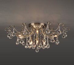 Люстра 10042/12 античная бронза/прозрачный хрусталь