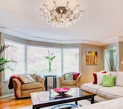 Люстра 10042/12 античная бронза/прозрачный хрусталь