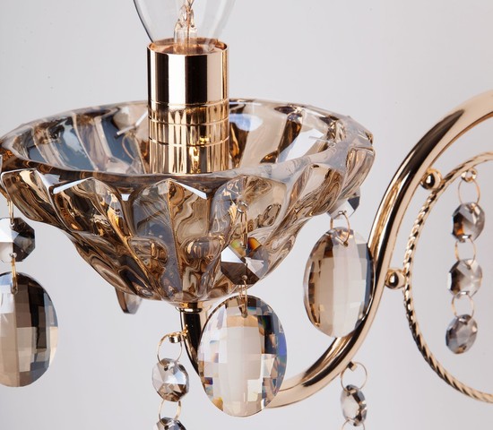 Настенный светильник 10025/1 золото/тонированный хрусталь Strotskis