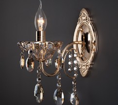 Настенный светильник 10025/1 золото/тонированный хрусталь Strotskis