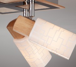 Люстра 20029/4 хром/светлое дерево