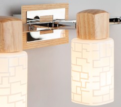 Настенный светильник 20029/3 хром/светлое дерево