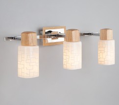 Настенный светильник 20029/3 хром/светлое дерево