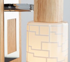 Настенный светильник 20029/1 хром/светлое дерево