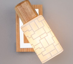 Настенный светильник 20029/1 хром/светлое дерево