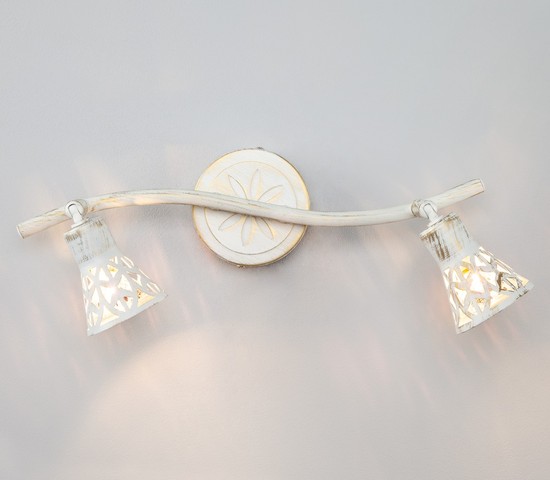 Настенный светильник 20027/2 белый с золотом