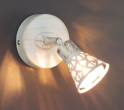 Настенный светильник 20027/1 белый с золотом