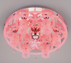 Люстра 70202/7 хром/синий+красный+фиолетовый