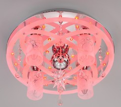 Люстра 70202/5 хром/синий+красный+фиолетовый