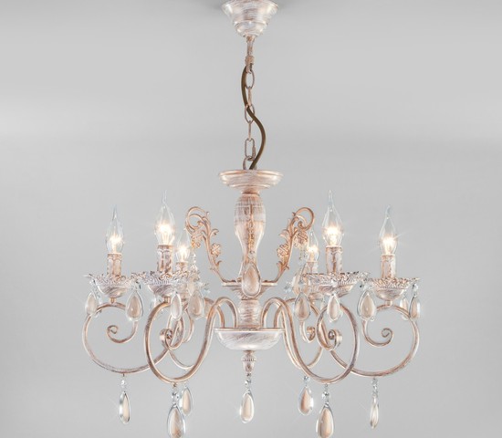 Люстра 10009/6 золото с белым