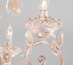 Люстра 10009/6 золото с белым