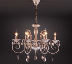 Люстра 10009/6 золото с белым