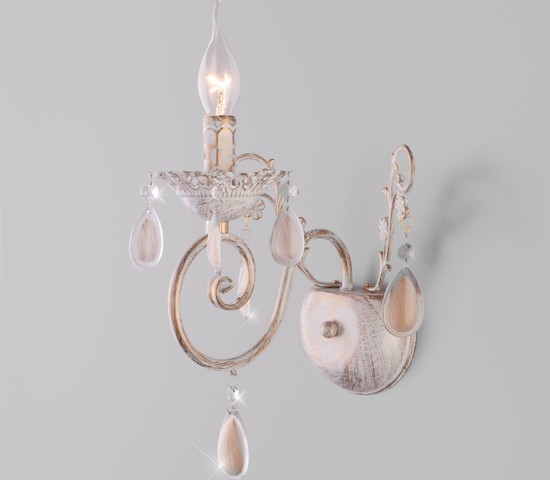 Настенный светильник 10009/1 золото с белым