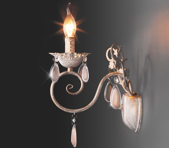 Настенный светильник 10009/1 золото с белым