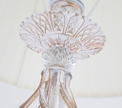 Торшер 01003/1 белый с золотом