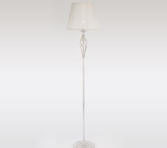 Торшер 01003/1 белый с золотом