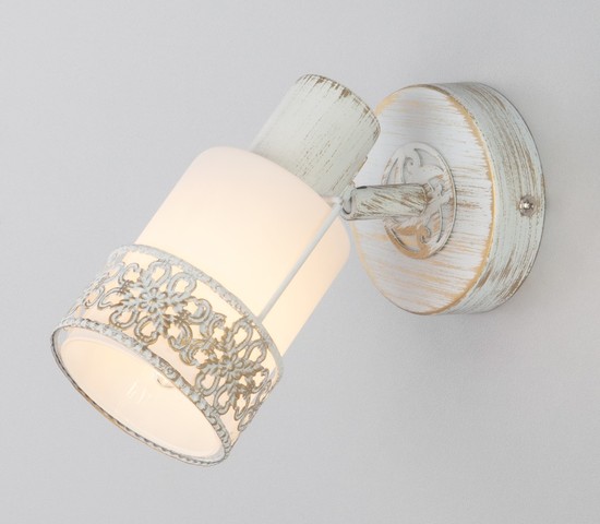 Настенный светильник 20025/1 белый с золотом