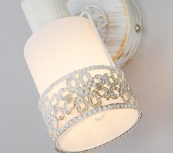 Настенный светильник 20025/1 белый с золотом