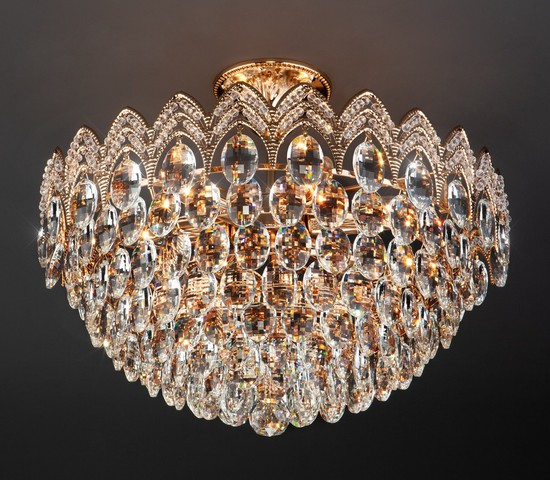 Люстра 3649/6 золото/прозрачный хрусталь  Strotskis