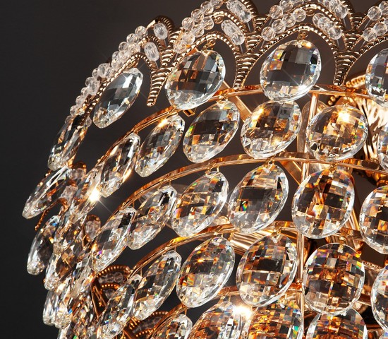 Люстра 3649/6 золото/прозрачный хрусталь  Strotskis