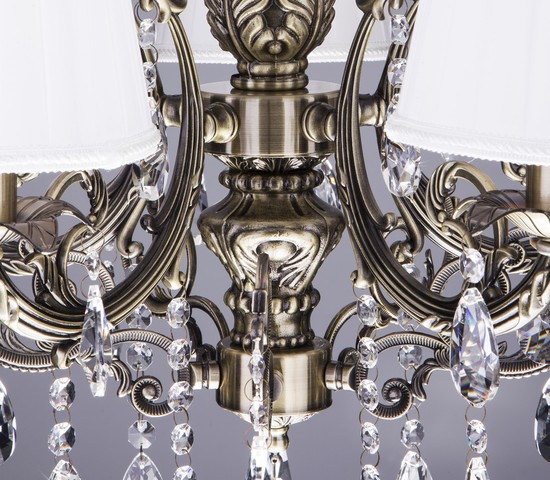 Люстра 3646/5 античная бронза/прозрачный хрусталь