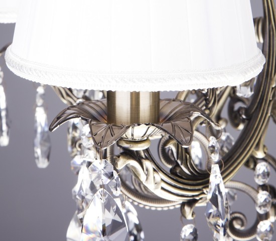 Люстра 3646/5 античная бронза/прозрачный хрусталь