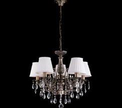 Люстра 3646/5 античная бронза/прозрачный хрусталь