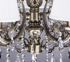 Люстра 3646/5 античная бронза/прозрачный хрусталь