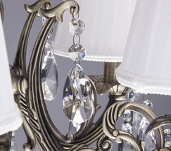 Люстра 3646/5 античная бронза/прозрачный хрусталь