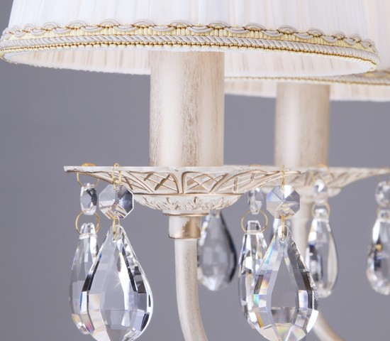 Люстра 3637/7 белый с золотом/прозрачный хрусталь Strotskis