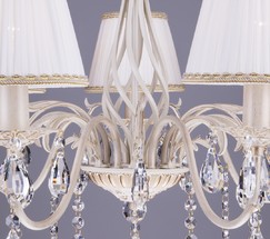 Люстра 3637/7 белый с золотом/прозрачный хрусталь Strotskis