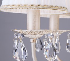 Люстра 3637/7 белый с золотом/прозрачный хрусталь Strotskis